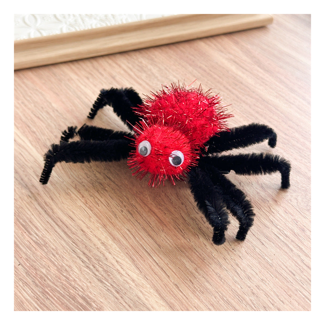 Beau - Red Spider Eight Fuzzy Legs Hair Clip