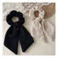 Gifty - Openwork Knit Wide Bow-Tail Scrunchie