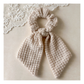 Gifty - Openwork Knit Wide Bow-Tail Scrunchie