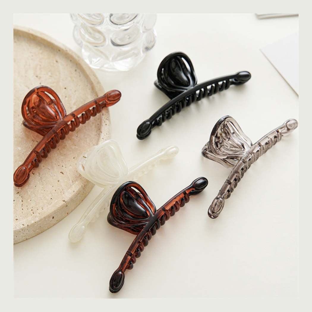 Beau - Elongated Curved-Bar Open-Loop Claw Clip