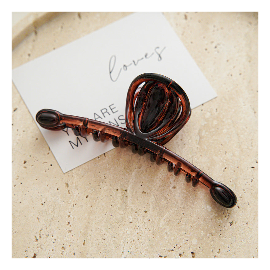 Beau - Elongated Curved-Bar Open-Loop Claw Clip