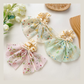 Gifty - Floral Pattern Wide Bow-Tail Scrunchie