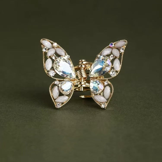 Beau - Butterfly Openwork Faceted Hair Claw