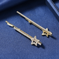 Beau - Star Motif Linear Accent Row Gold-Tone Hair Clip