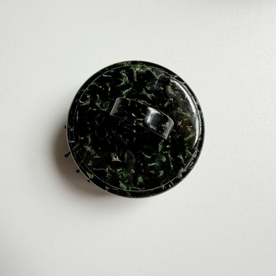 Camerow - Striped Pattern Round Cushion Form Hair Comb