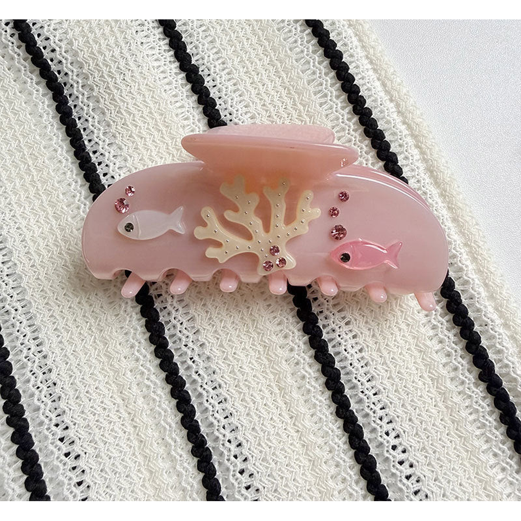 Beau - Ocean Motif Coral and Fish Detail Hair Claw