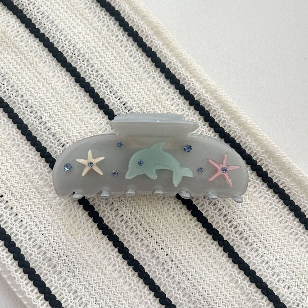 Beau - Ocean Motif Coral and Fish Detail Hair Claw