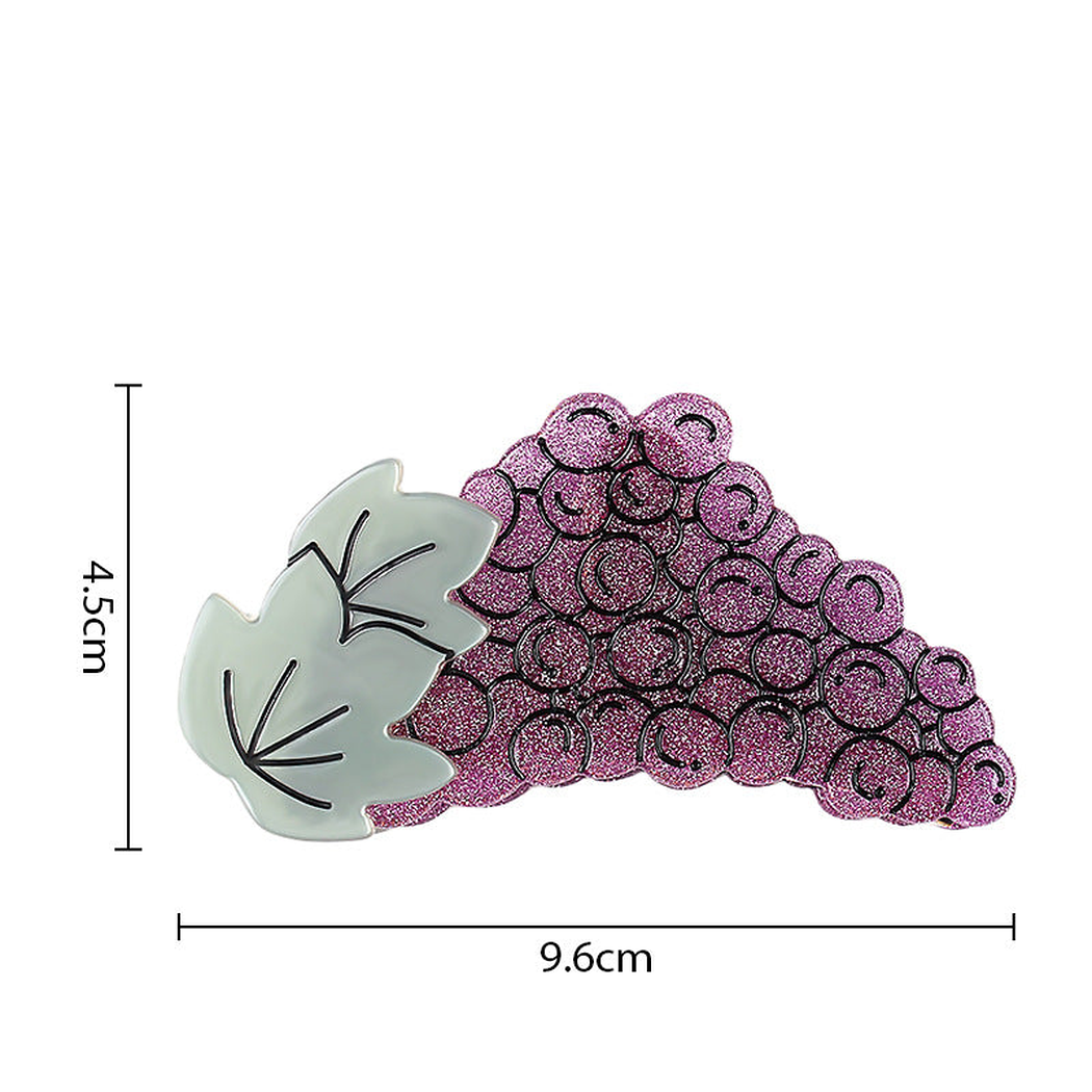 Beau - Grape-Cluster Sparkle Accent Claw Clip