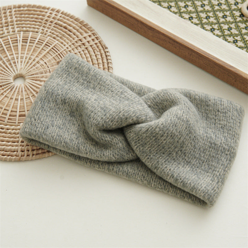 Gifty - Cross-Knot Ribbed Wide Headband
