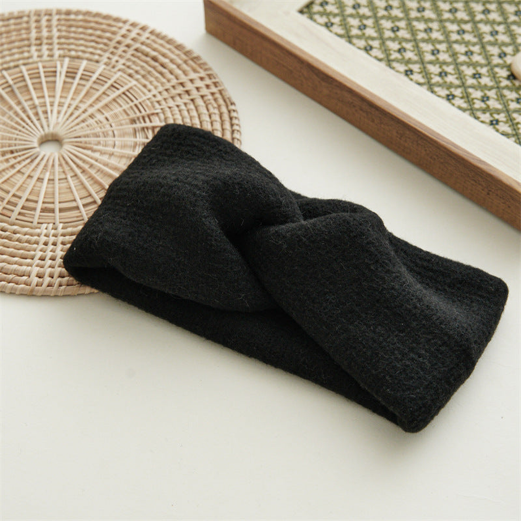 Gifty - Cross-Knot Ribbed Wide Headband