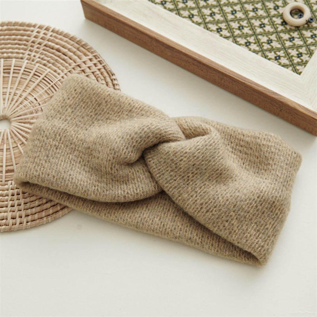 Gifty - Cross-Knot Ribbed Wide Headband