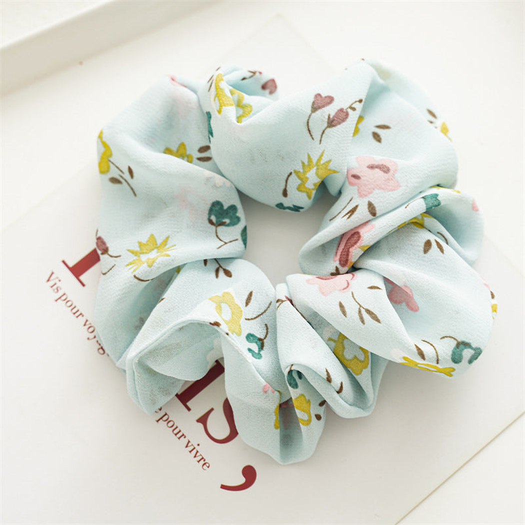 Gifty - Mini Floral Airy-Ruffle Scrunchie