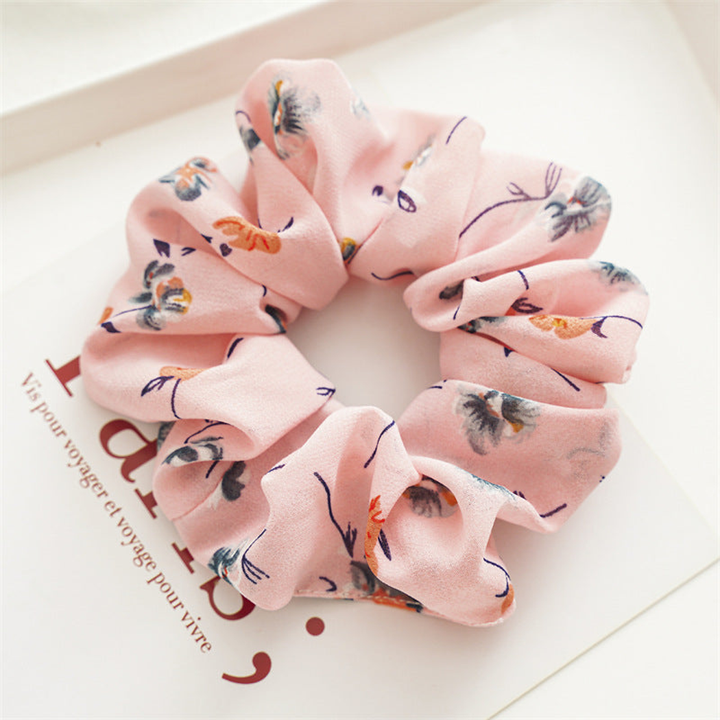 Gifty - Mini Floral Airy-Ruffle Scrunchie
