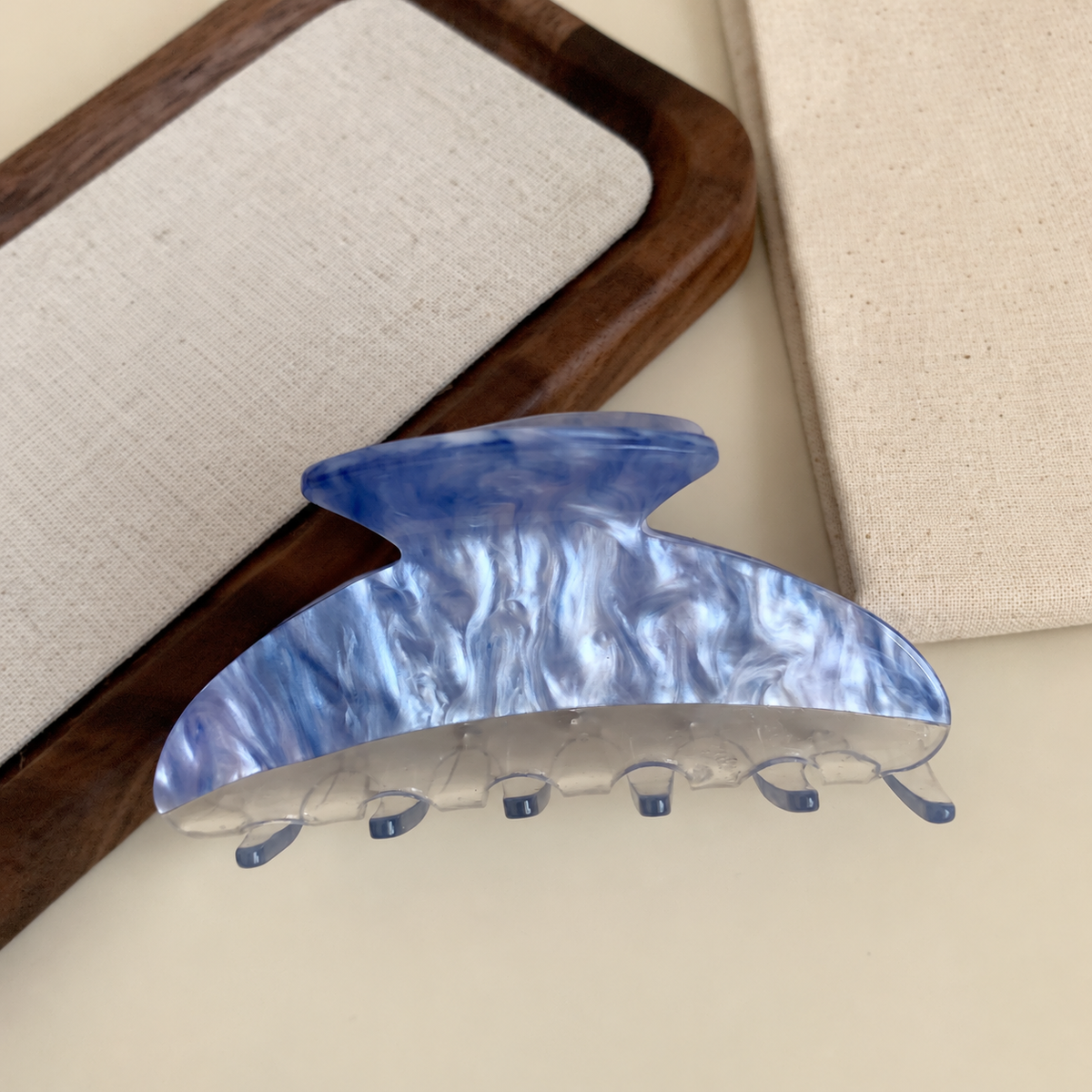 Beau - Marbled Crescent Hair Claw