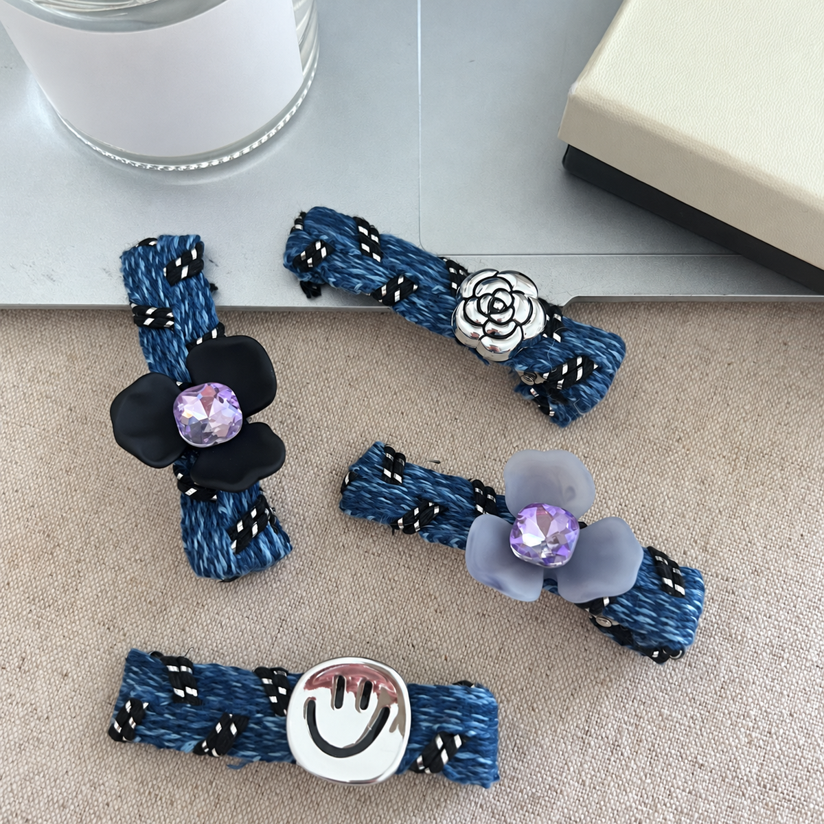 Beau - Textured Mixed-Motif Hair Clip