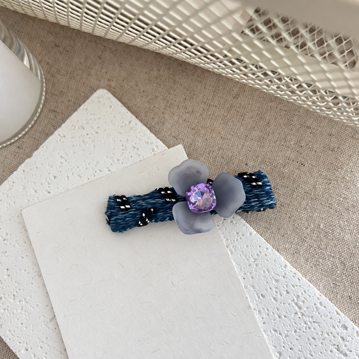 Beau - Textured Mixed-Motif Hair Clip