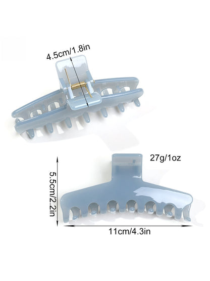 Beau - Jelly Finish Wide Shape Women's Claw Hair Clip