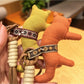 Side view of fox charm keychain showing metal ring attachment