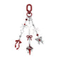 Keypus - Halloween Burgundy Cross and Bow Keychain