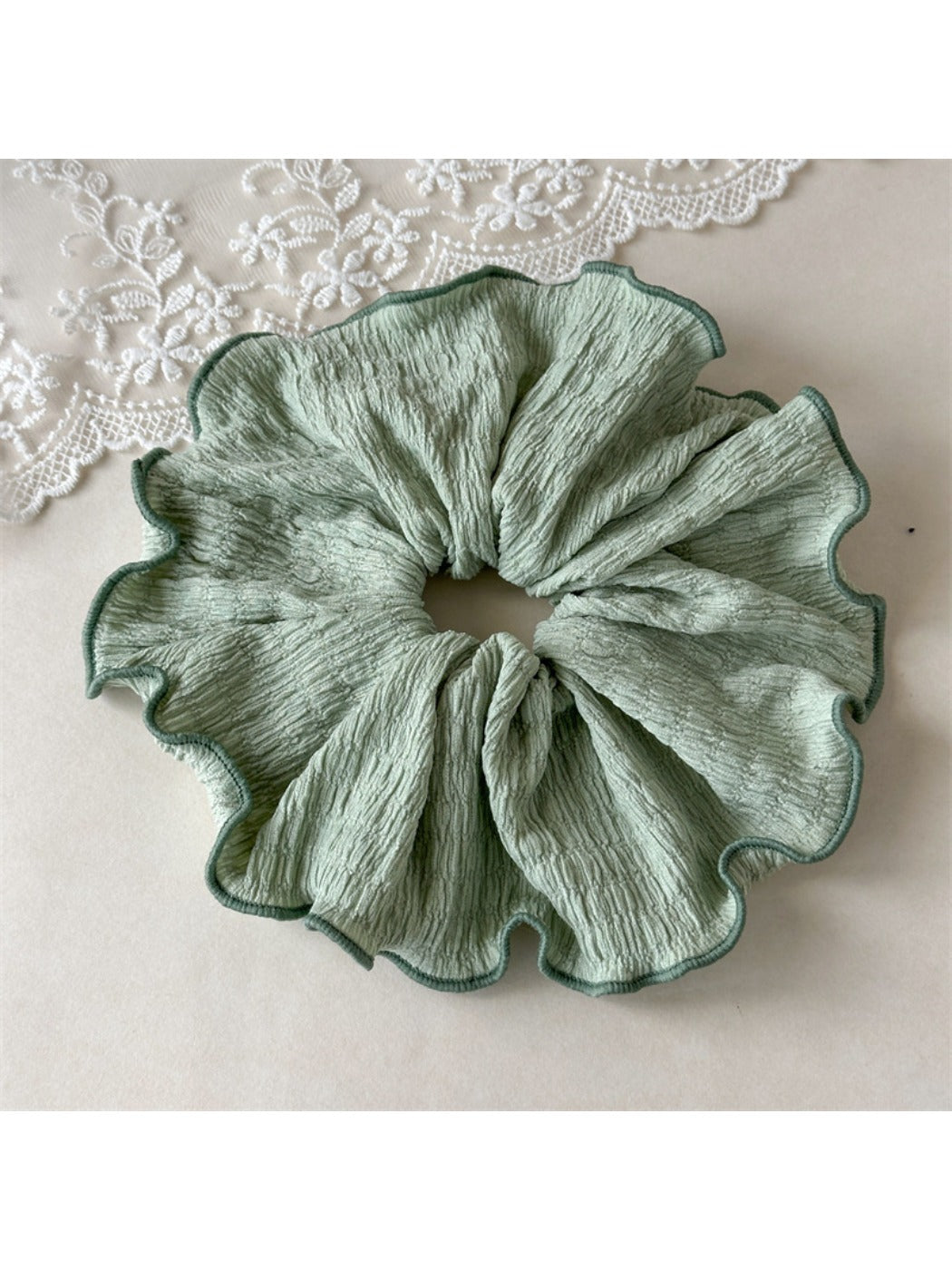 Gifty - Soft Elastic Elegant Serged Scrunchie