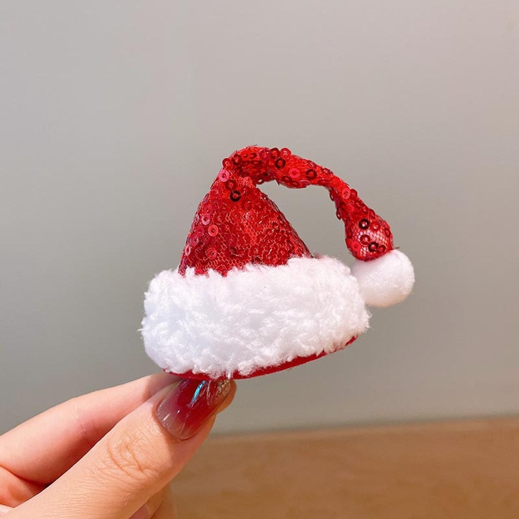 Beau - Christmas Glitter Hat and Bow Hair Accessories
