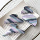 Beau elegant purple toned hair claw clip on white background