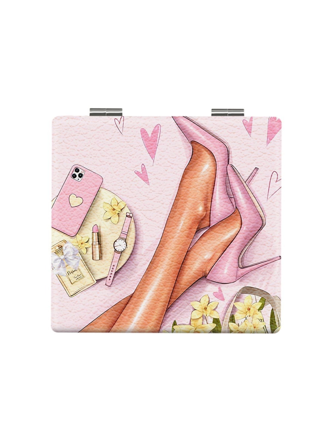 Mirroray - Square High Heel Printed Folding Mirror