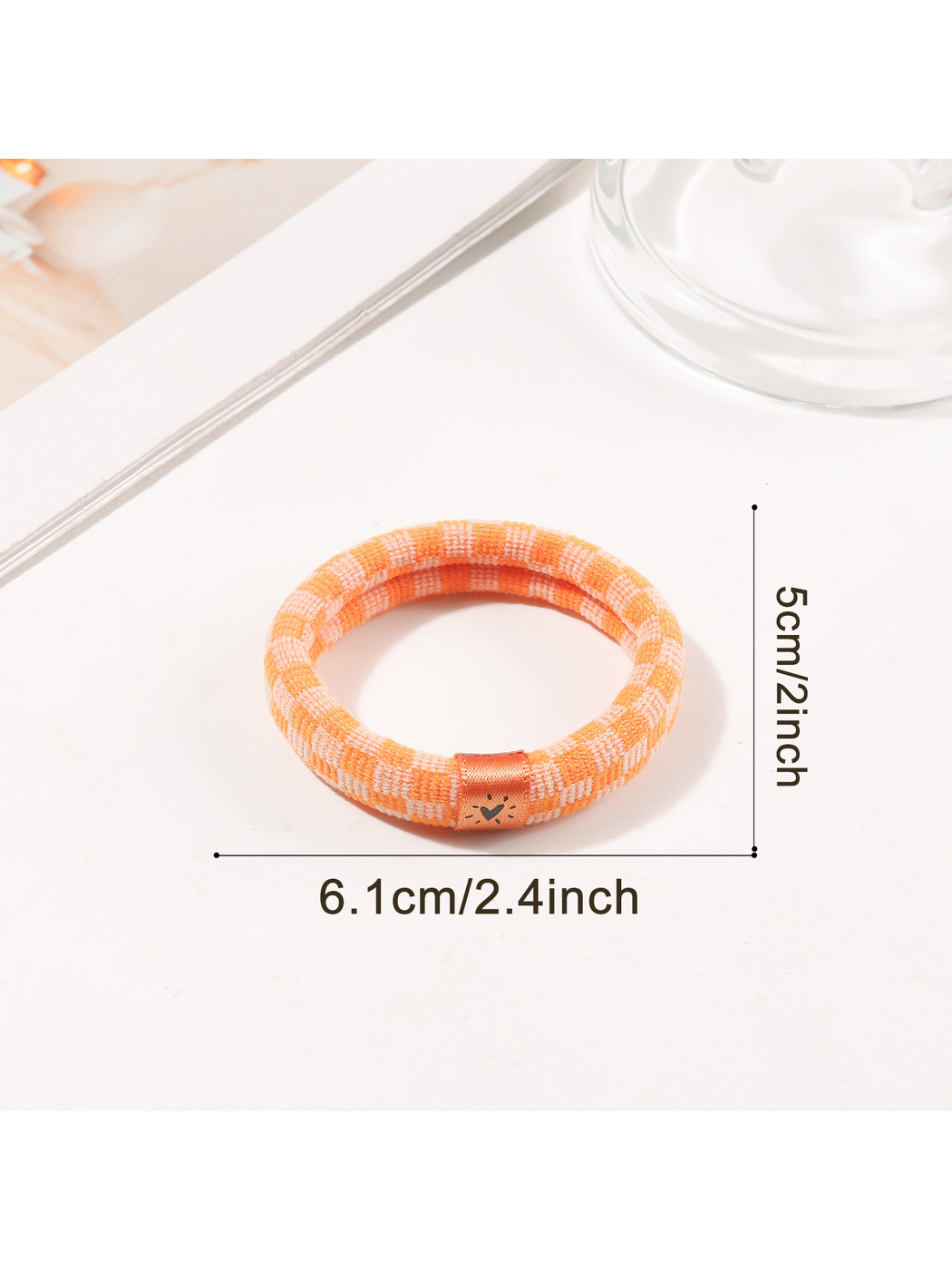 Gifty - Plaid High Elastic Ponytail Hair Tie