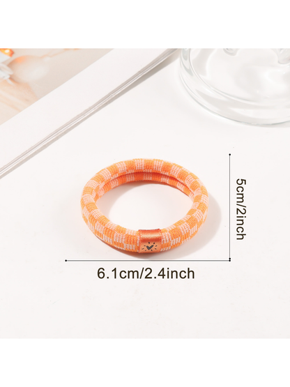 Gifty - Plaid High Elastic Ponytail Hair Tie