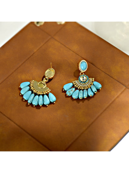 Earedge - Vintage Western Fan-Shaped Earrings