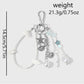 Keypus - Muted Ocean Motif Beaded Keychain