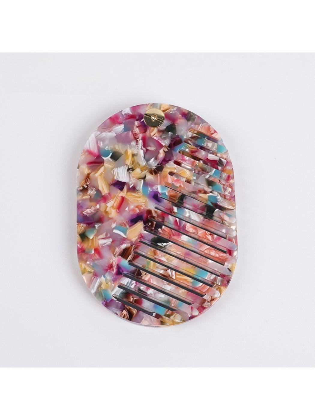 Camerow - Mirror Comb with Stylish Leopard Print