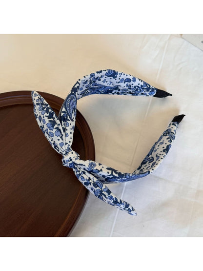 Gifty - Floral Knot Wide Band Polyester Fiber Headband