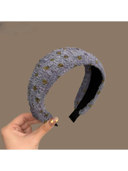 Gifty - Polka Dot Textured Fabric Wide Profile Headband