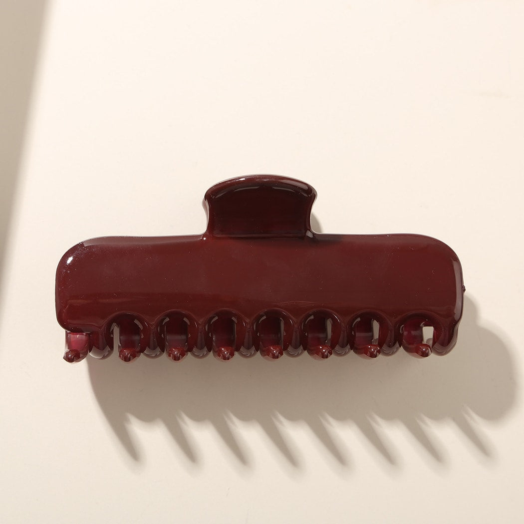 Beau - Retro Gloss Finish Rectangular Claw Hair Clip