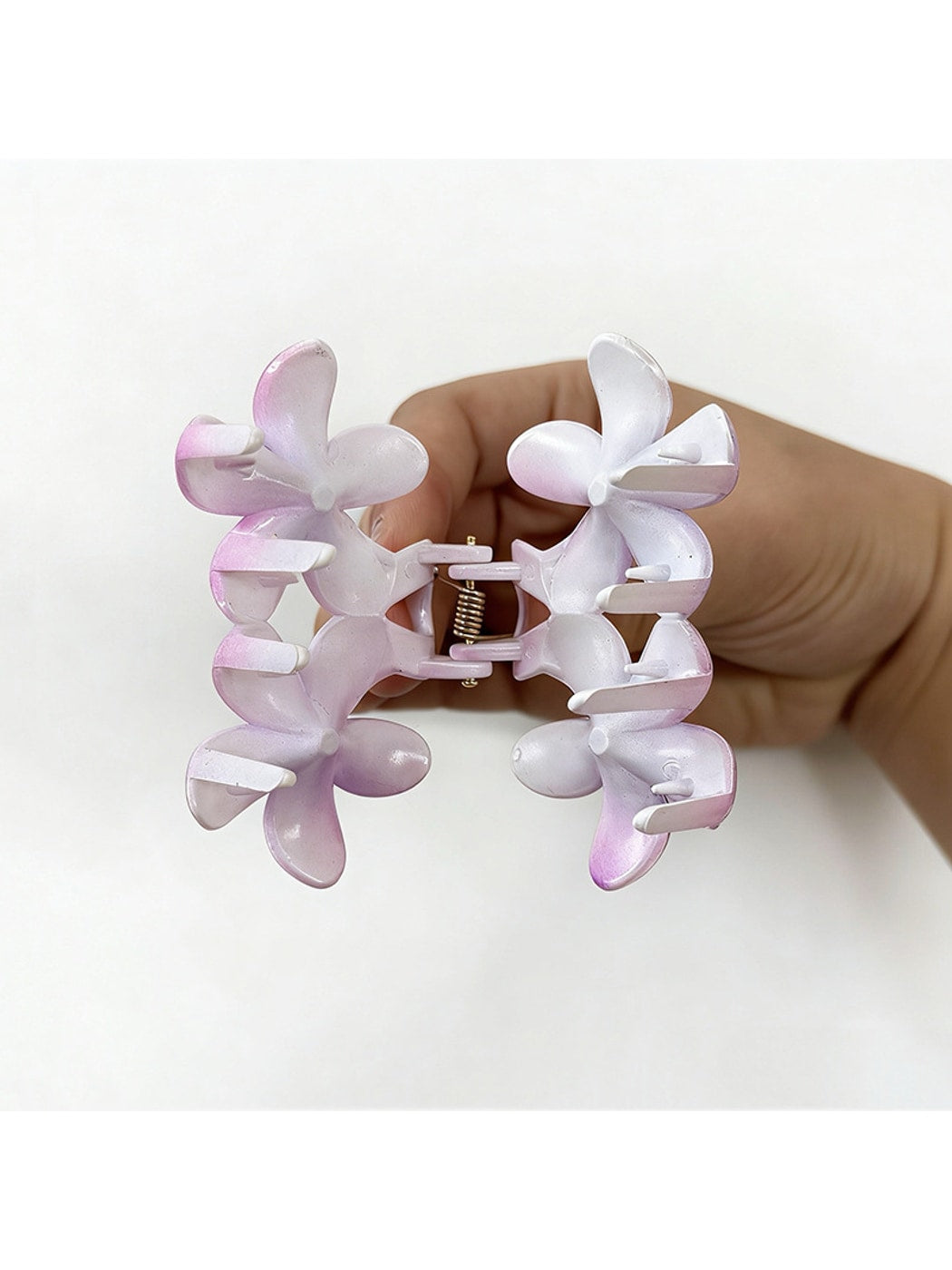 Beau - Sweet Floral Double Bloom Hair Claw Clip