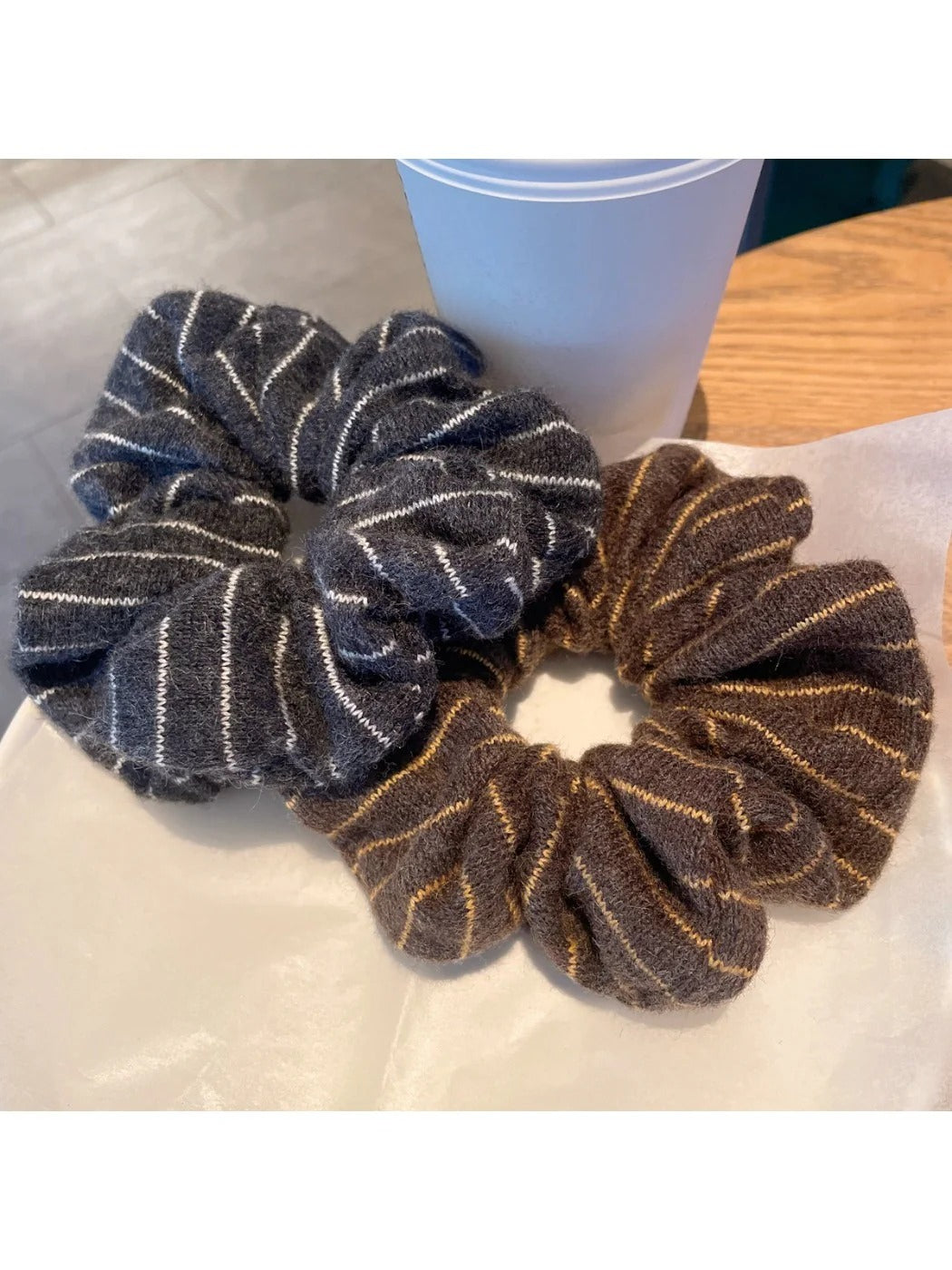 Gifty - Color Blocked Twill Scrunchie