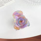 Beau Sweet Rose hair claw clip with detailed pink rose decoration and beige clip