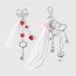 Keypus - Lace Bow Ribbon Charm Decorative Keychain