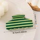 Beau - Striped Geometric Pattern Claw Clip