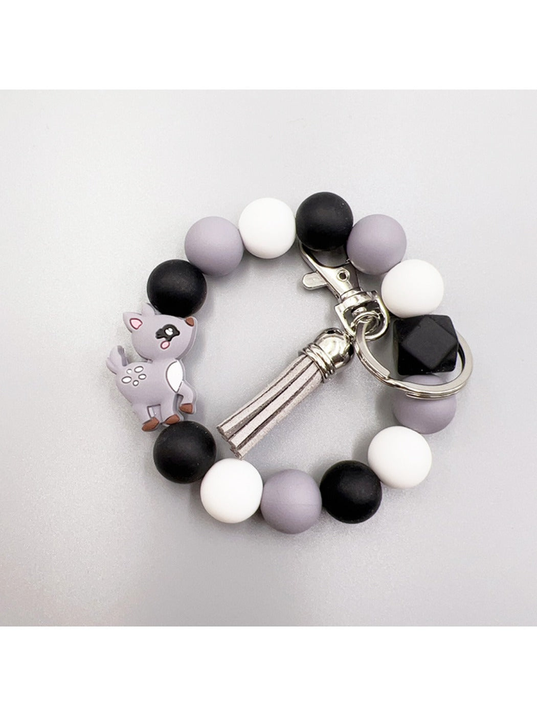 Keypus - Cartoon Animal Tassel Silicone Keychain