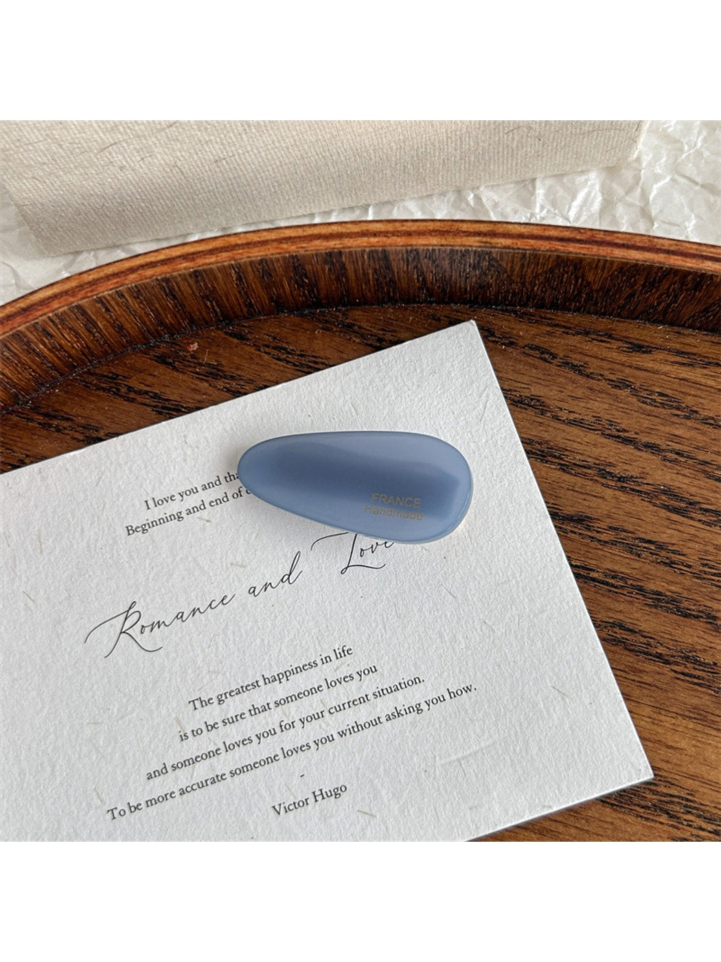 Beau - Water Drop Acetate Duckbill Side Bang Hair Clip