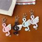Keypus - Angel Wing Music Note Acrylic Bag Charm Keychain