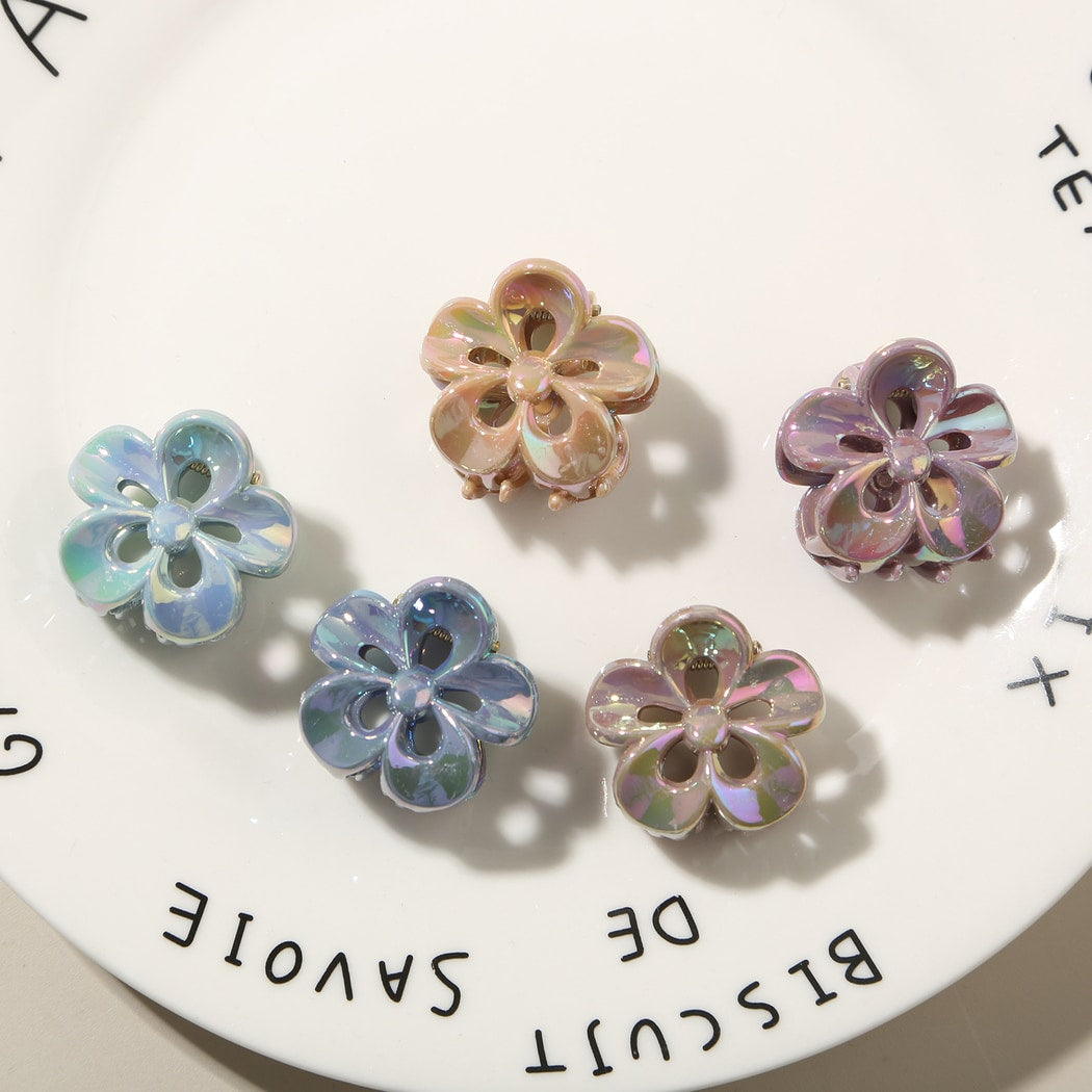 Beau - Iridescent Openwork Petal Flower Claw Clip