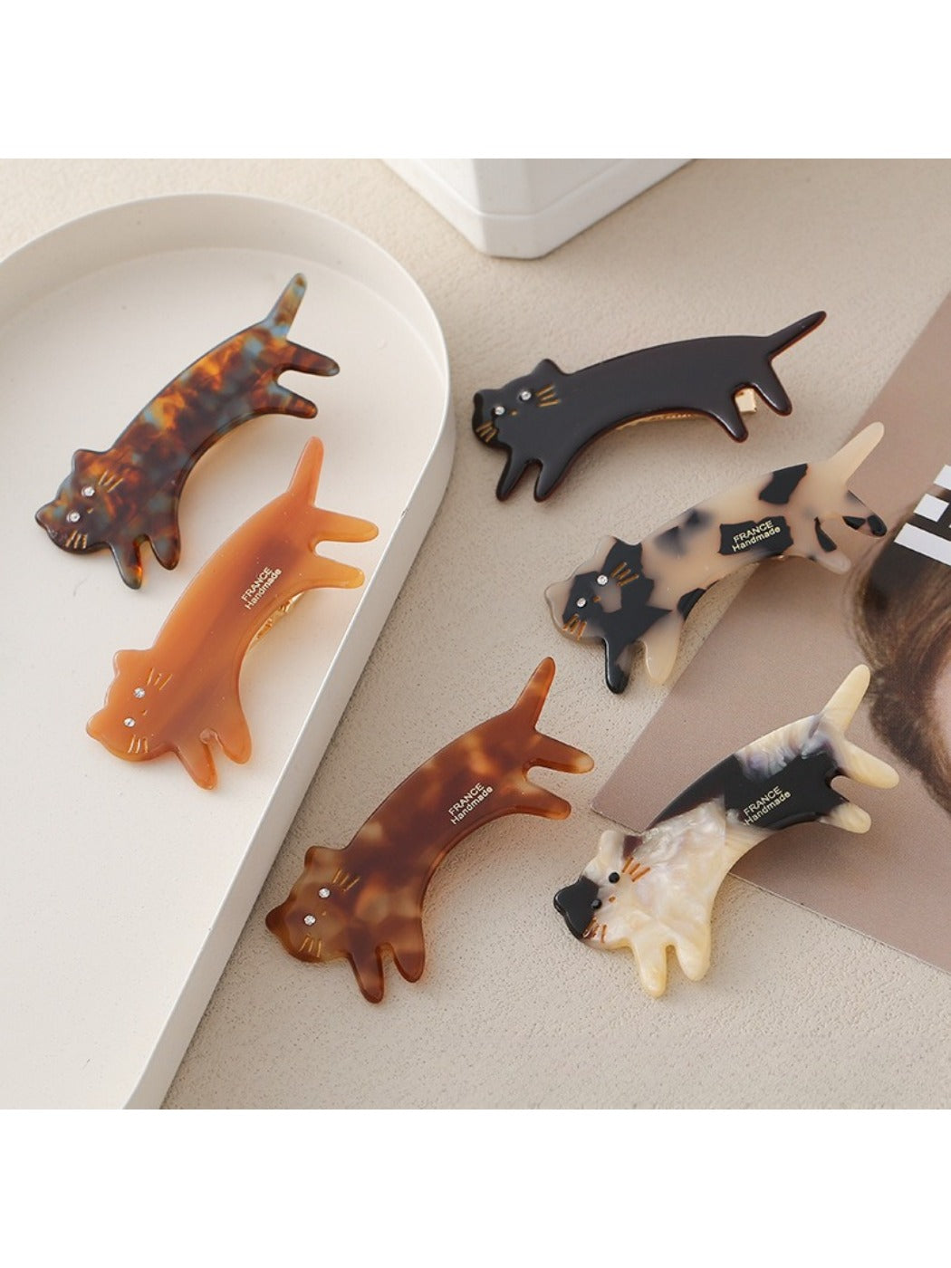 Beau - Cute Cartoon Cat Hair Clips
