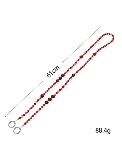 Keypus - Acrylic Heart Beaded Crossbody Phone Chain