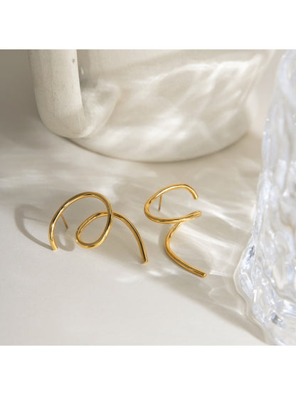 Earedge - Wrapped Organic Line Earrings