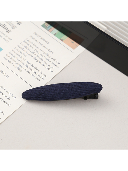 Beau - Solid Color Polyester Oval Hair Clip