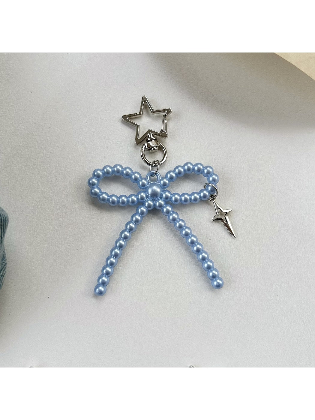 Keypus - Beaded Bow Star Detail Decorative Keychain