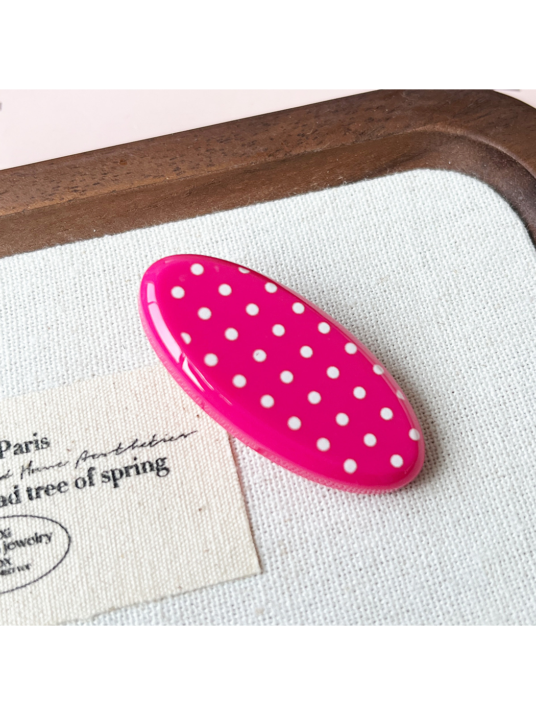 Beau - Polka Dot Candy Color Acetate Duckbill Hair Clip